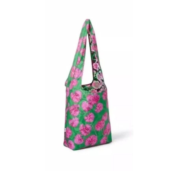 DVF for Target Reusable Reversible Market Shopping Bag Tote Poppy/Geranium NEW - Picture 2 of 5